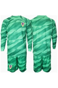 Kroatia Keeper Babyklær Borte Fotballdrakt til barn EM 2024 Lange ermer (+ Korte bukser)
